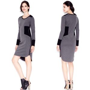 Rachel Roy Colorblock Zipper Gray Black Dress - S